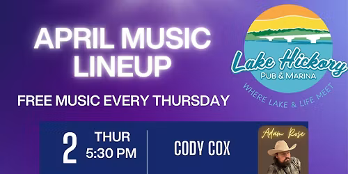 April Live Music at the Marina