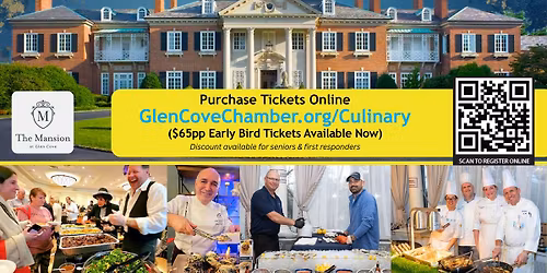 2026 Culinary Delights at The Mansion at Glen Cove - Mon, May 18th 2026 - 6pm-9pm