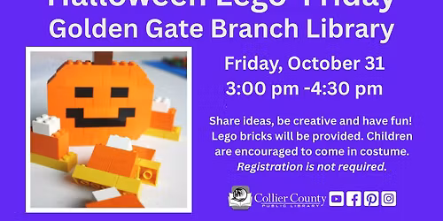 Halloween LEGO Friday at Golden Gate Branch Library