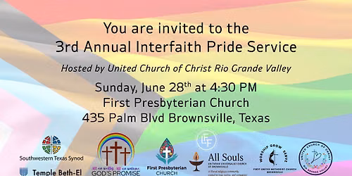 3rd Annual Interfaith Pride Service