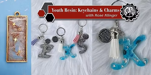 Youth Resin: Keychains and Charms with Rose