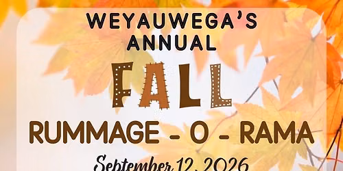 Fall Rummage-O-Rama
