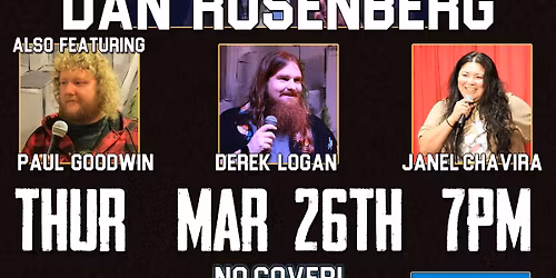 Live Comedy Show at The Garage Bar & Grill w\/Headliner Dan Rosenberg!