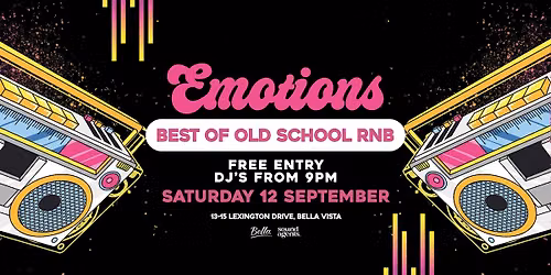 Emotions \u2022 Old School RnB Party at Bella Vista Hotel | Sydney's Northwest