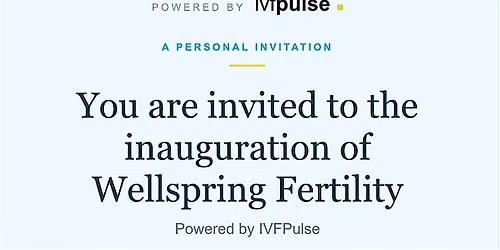 Join us for the Wellspring Fertility inauguration on 23 July 2026