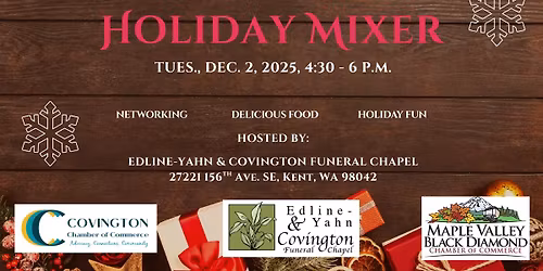 Joint Holiday Mixer: Covington and Maple Valley-Black Diamond Chambers