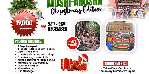 Tanzania Christmas Roadtrip 3-Days @19,000\/= 