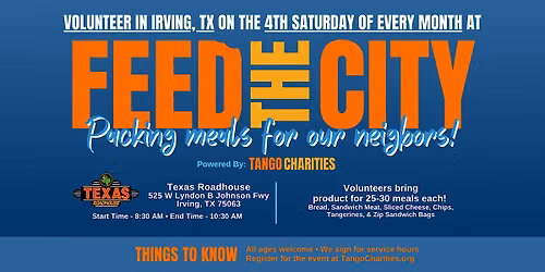 Feed The City Irving: Making Meals for People In Need