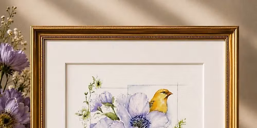 Watercolor Workshop: Yellow Bird & Lavender Blooms with Willow Wolfe