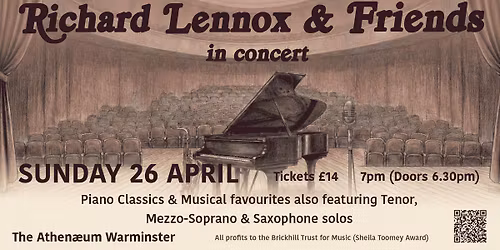 The Sheila Toomey Award & Brickhill Fund present Richard Lennox & Friends 