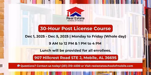 \ud83c\udf93 30-Hour Post License Course