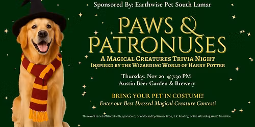 Paws & Patronuses: Magical Creatures Trivia Night