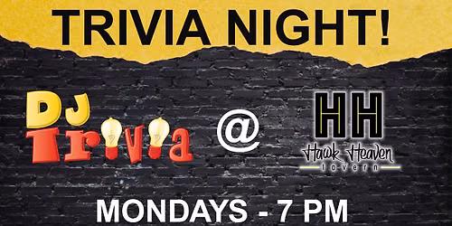 Monday Trivia Night at Hawk Heaven Tavern 