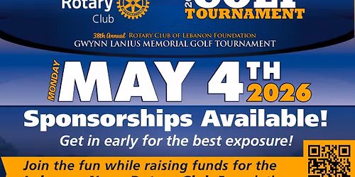 38th Annual Rotary Club of Lebanon Foundation \/ Gwynn Lanius Memorial Golf Tournament