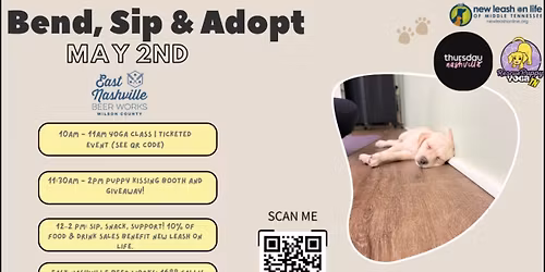 Bend, Sip & Adopt at East Nashville Beer Works (Lebanon)