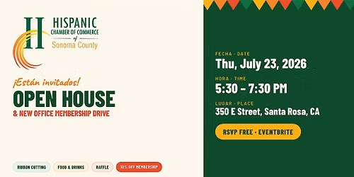 Open House & New Office Membership Drive \u2014 Hispanic Chamber of Commerce of