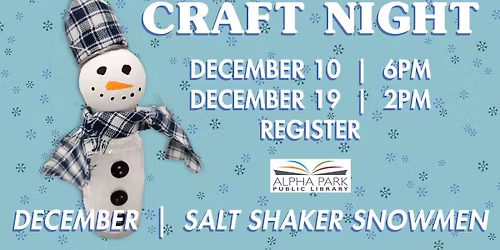 Craft Night: Salt Shaker Snowmen