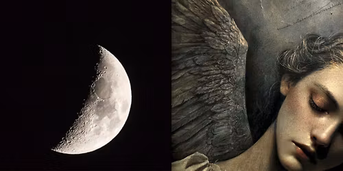 Gongbad under halvm\u00e5ne, meditasjon( m\u00f8t din skytsengel\/ guide)