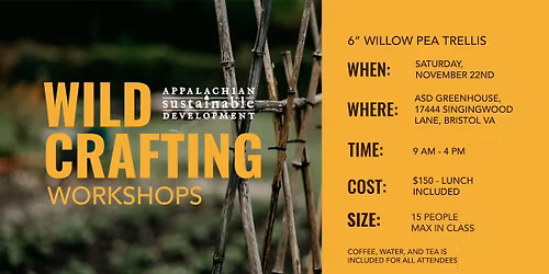 Wildcrafting Workshop #4: Willow Pea Trellis