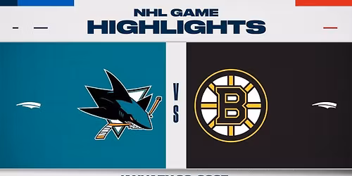 San Jose Sharks at Boston Bruins at TD Garden