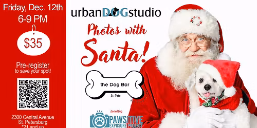 Photos with Santa-Urban Dog Studio-Dog Bar St. Pete