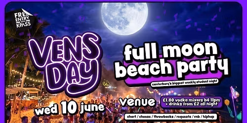 VENSDAY - Full Moon Beach Party