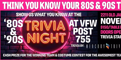 '80s\/'90s Trivia Night!
