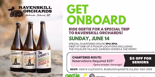 Ride GERTIE to Ravenskill Orchards