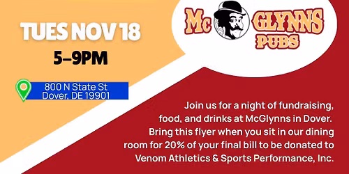 Venom Softball 12U Shannon: McGlynns Pub - Dover Fundraiser