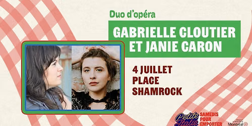Samedi pour emporter :: Gabrielle Cloutier et Janie Caron