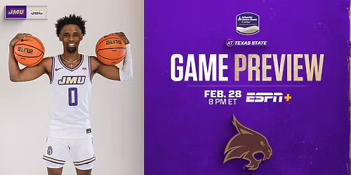 Parking Texas State Bobcats at James Madison Dukes Womens Basketball