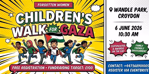 Children\u2019s Walk for Gaza in Croydon Wandle Park