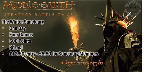 *3 TICKETS REMAINING* The Winter Sanctuary - MESBG at the Sanctuary Gaming Centre!