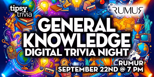 Calgary: RUMUR - Digital General Knowledge Trivia - Sep 22, 7pm