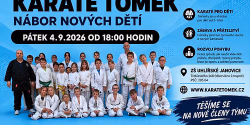 N\u00e1bor d\u011bti na Karate v Uhl\u00ed\u0159sk\u00fdch Janovic\u00edch