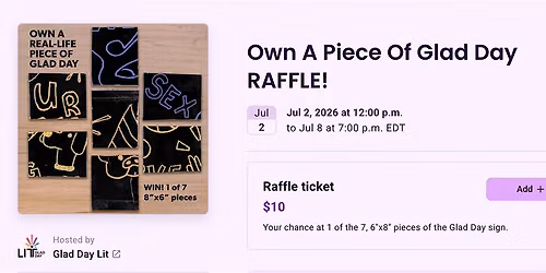 Own a Piece of the Iconic Glad Day Sign!