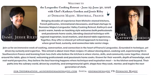 Languedoc Cooking Retreat with Kathryn Gordon & Jessie Riley at Domaine Majou