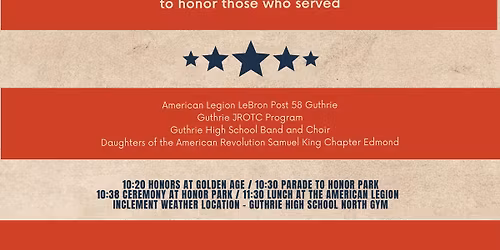 Veterans Day Parade, Ceremony and Luncheon