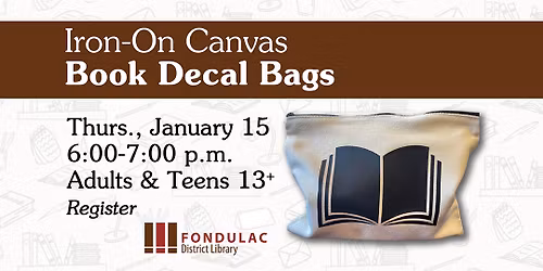 Iron-On Canvas Book Decal Bags