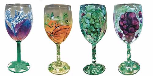 PAINT AND SIP AT THE CHOCOLATE CAF\u00c9! Paint on wine glasses! Terra Gallery