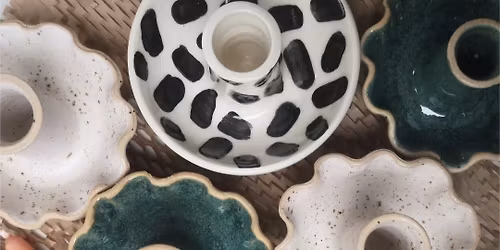 Clay candle holder making