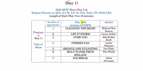 Short Play Lab A Day 1 on July 11