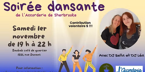 Soir\u00e9e dansante avec DJ Bella et DJ L\u00e9a