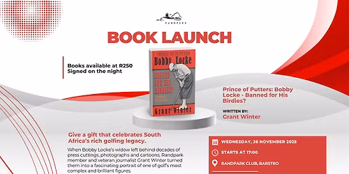 Book Launch - Prince of Putters: Bobby Locke