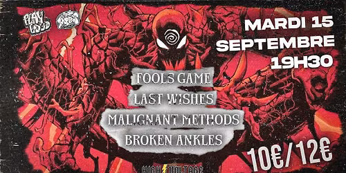 FOOL'S GAME, LAST WISHES, MALIGNANT METHODS, BROKEN ANKLES - HIGH VOLTAGE, LILLE