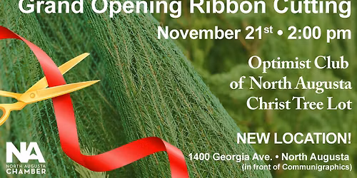 Grand Opening Ribbon Cutting\u2014Optimist Club of North Augusta Christmas Tree Lot