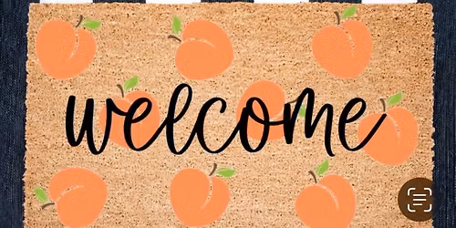 Peach Themed Welcome Doormat Class