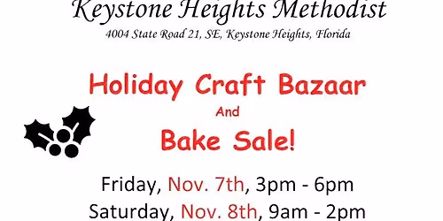 Craft Bazaar & Bake Sale
