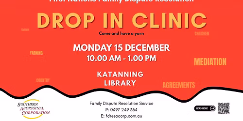 First Nations Family Dispute Resolution \u2013 Katanning Drop In Yarn Session