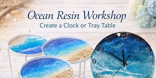 Ocean Resin Crafts: Clock or Tray Table